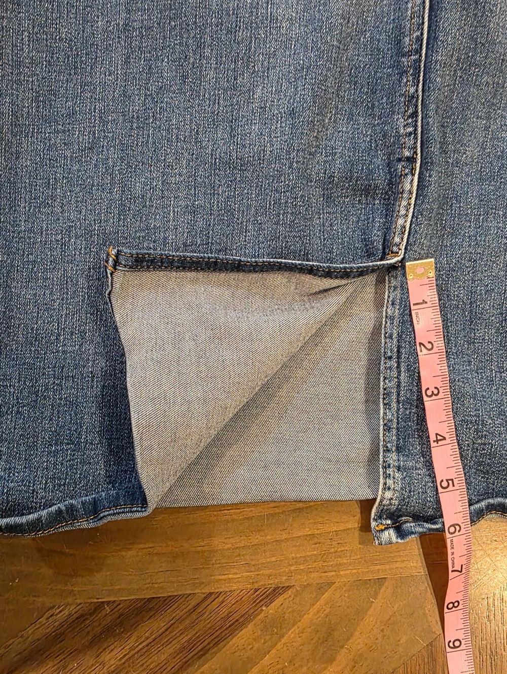 Lauren Ralph Lauren Knee Length Denim Straight Skirt Sz 14 Casual Work - Picture 8 of 10
